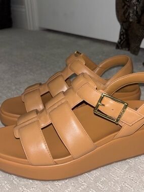Women’s Tan Strappy Platform Sandals